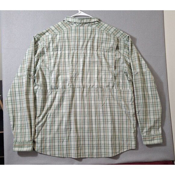Columbia Silver Ridge Shirt  Men's XXL Plaid Long Sleeve Green Vented Hiking - Picture 6 of 8